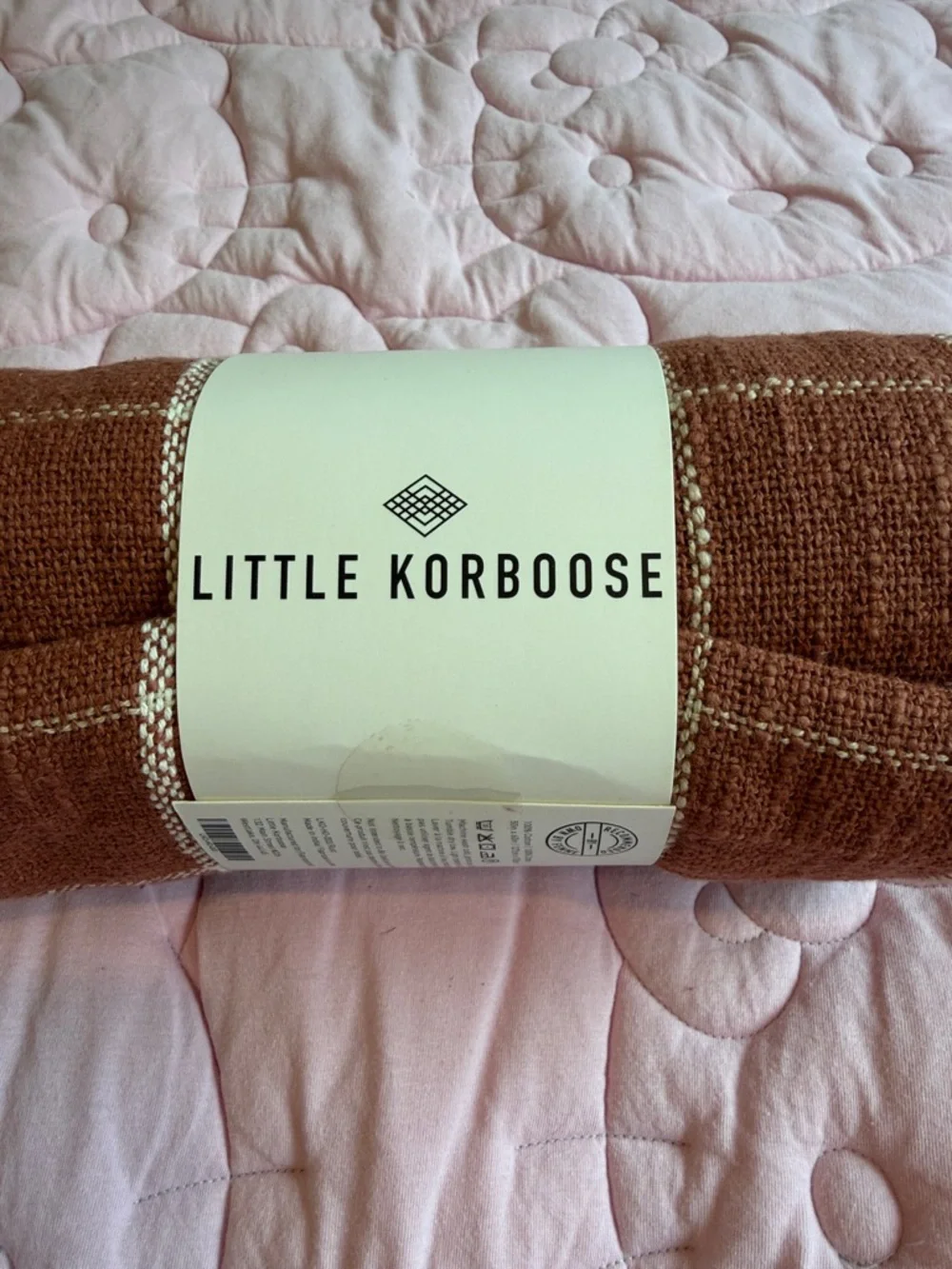 Little Korboose Rust Woven Throw Blanket